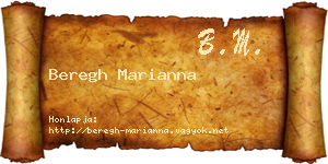 Beregh Marianna névjegykártya